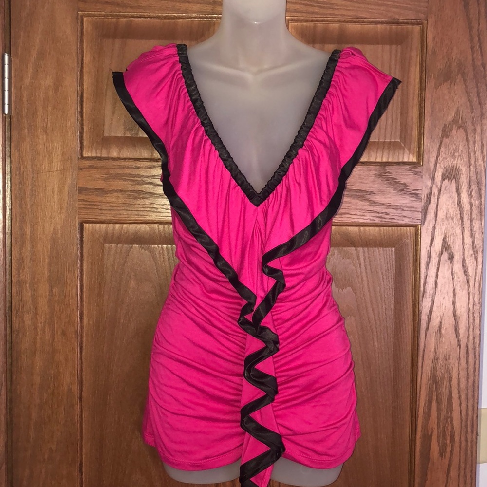 New w/ tags The Buckle pink black dress top small